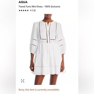 Aqua White Ruffled Tiered Sundress